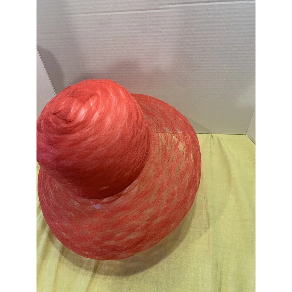 Swan Hat New York Red Packable Ribbon Accent Hat~Vintage~One Size